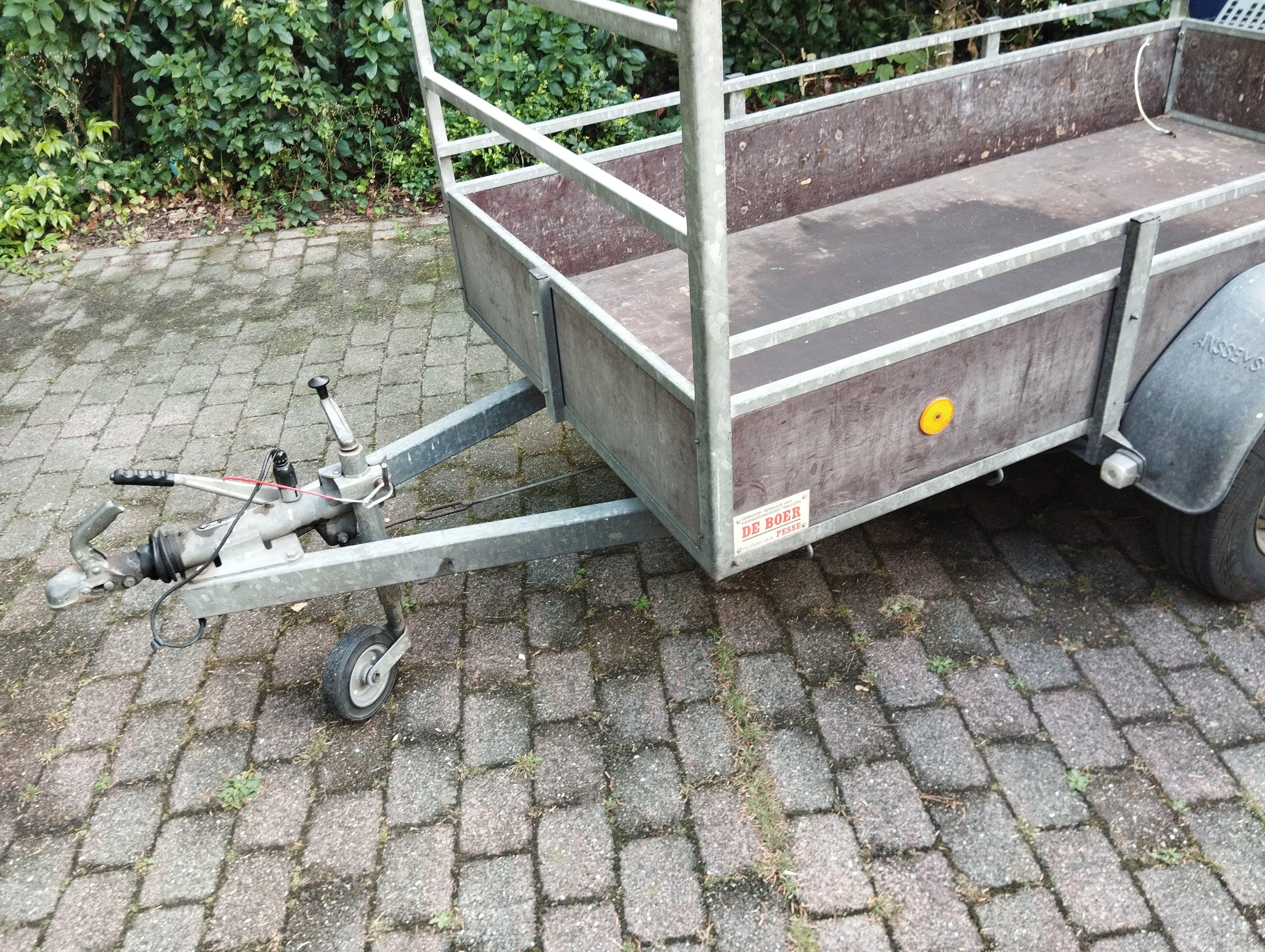 Titel: Prachtige Anssems Geremde Bakwagen (1300kg) – 250x130 cm – In Topstaat - Afbeelding 1